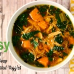 Easy Crockpot Chicken Soup With Roasted Veggies