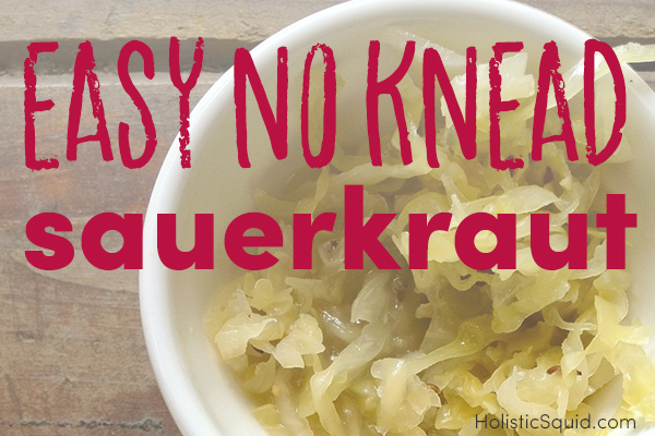 The Easy Way to Make Sauerkraut: No Knead Recipe - Holistic Squid