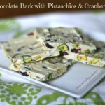 White Chocolate Bark With Pistachios & Cranberries
