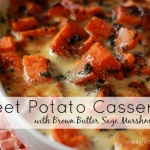 Healthy Sweet Potato Casserole with Marshmallow Sauce