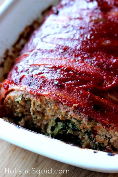 Bacon Wrapped Spinach Stuffed Meatloaf - Holistic Squid