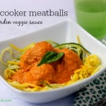 Slow Cooker Meatballs with Garden Veggie Sauce