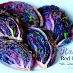 Roasted Red Cabbage with Lemon and Garlic
