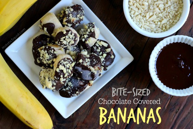 Bite-Sized Chocolate Covered Bananas - Holistic Squid