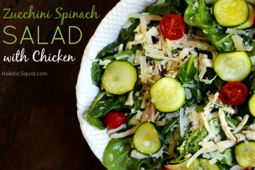 Zucchini Spinach Salad with Chicken