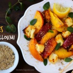 Grilled Peaches And Halloumi
