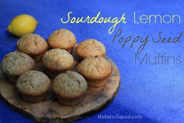 Sourdough Lemon Poppy Seed Muffins - Holistic Squid