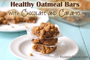 Healthy Oatmeal Bars With Chocolate And Caramel